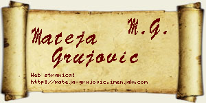 Mateja Grujović vizit kartica